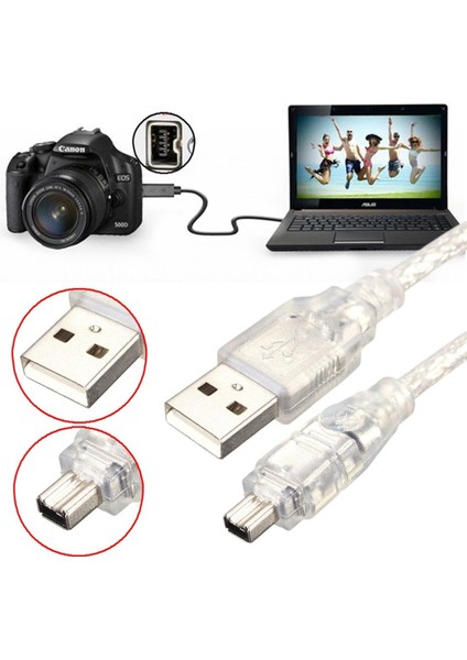 Yeni Varış En Iyi 1.2 M/4ft Yüksek Hızlı USB 2.0 Erkek 4 Pin Firewire Ieee 1394 Kurşun Kablo Adaptörü Süper Kalite (Yurt Dışından)