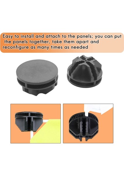 Modüler Düzenleyici Dolap Için Plastik Konektörler, 16'lı Set (Siyah) (Yurt Dışından) fiyatları