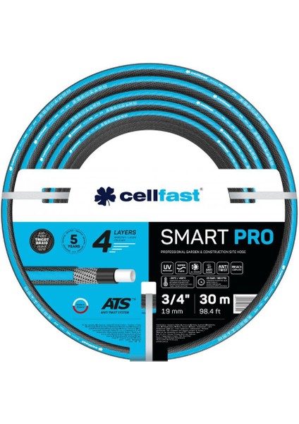 Smart Pro Ats 4 Katmanlı Bahçe Sulama Hortumu 3/4" 30 M