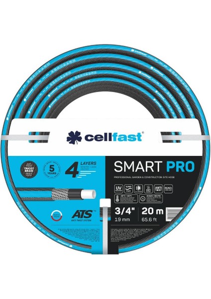 Smart Pro Ats 4 Katmanlı Bahçe Sulama Hortumu 3/4" 20 M