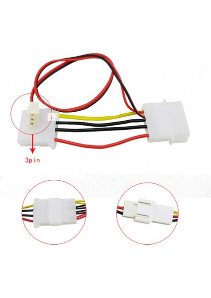 Bilgisayar 3 Pin Dişi 4 Pin Pc Fan Güç Dönüşümü Kablo Uzatma Kablosu 26 cm Bilgisayar Fanı Pvc Grafik Kartı Inter (Yurt Dışından) fiyatları
