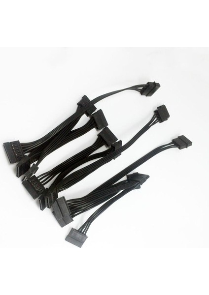 4pin Ide Molex - 5-Port 15PIN Sata Güç Kablosu Kablosu Kurşun 18AWG Tel Sabit Disk HDD SSD Pc Için (Yurt Dışından)