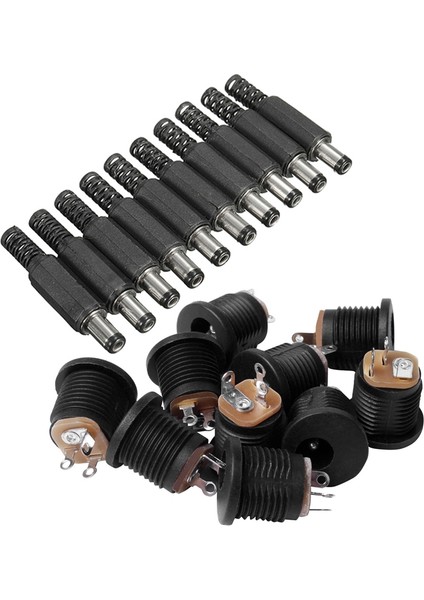 10 Adet Panel Montajlı 2.1x5.5mm Jack Dc Soket ile 10 Adet 5.5x2.1mm Erkek Lehim Dc Jack Düz Konnektörler (Yurt Dışından) fırsatları