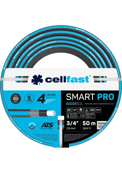 Smart Pro Ats 4 Katmanlı Bahçe Sulama Hortumu 3/4" 50 M