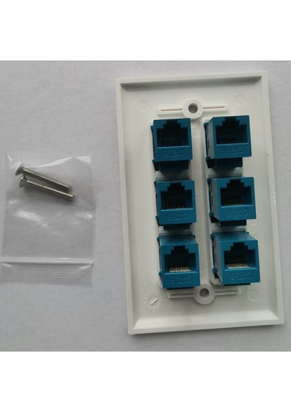 Zoroom Cat 6 Ethernet Duvar Plakası 6 Port,ethernet Duvar Plakası Dişi-Dişi Çıkarılabilir Cat7/6/6e/5/5e ile Uyumlu (Yurt Dışından)