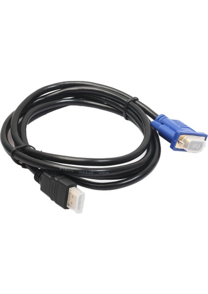 1.8m Video Adaptör Kablosu Kablosu 6ft HDMI Altın Erkek VGA Hd-15 Erkek 15PIN Hdtv Pc Için Dizüstü Bilgisayar Adaptör Kablosu 1080P (Yurt Dışından) modelleri
