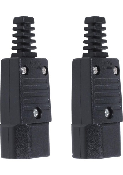 2x Siyah IEC-320 C14 Erkek Fiş Ac Giriş Soket Konnektörü 250V 10A (Yurt Dışından)