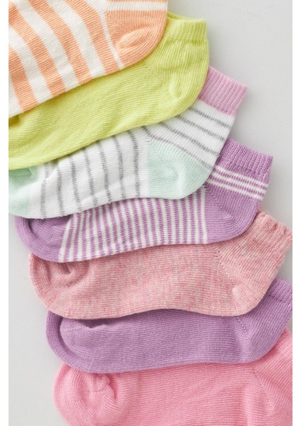 Kız Bebek Karışık Renkli Sürpriz 7'li Patik Çorap fiyatları