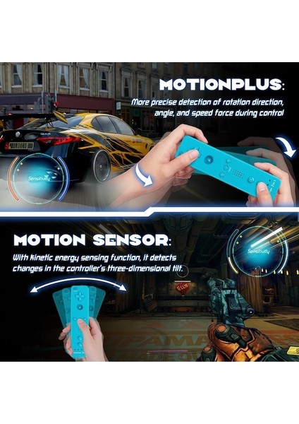 Adet Sağ Kırmızı-Sol/sağ Nintendo Wii/wii U Denetleyici 2in1 Kablosuz Uzaktan Kumanda Denetleyicisi Motion Plus Video Oyunu Aksesuarları (Yurt Dışından) fırsatları