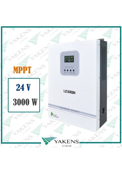 3000 Watt 3kw 24V 80A Mppt Şarjlı Tamsinüs Akıllı Inverter Yüksek Voltajlı