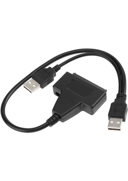 Sata Çift Usb3.0 2.0 Powered Sata 22 Pin Sabit Disk USB 3.0 Kablosu Harici 2.5 Inç Sata HDD SSD Için Yüksek Hızlı Adaptör Kablosu (Yurt Dışından)