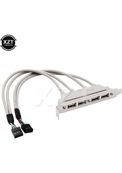 4 Port USB 2.0 Ila 9 Pin Anakart Başlık Braketi Uzatma Kablosu Bilgisayar Arka Panel Braketi 9pin Sıcak Satış Adaptörü Yeni (Yurt Dışından)