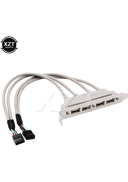 4 Port USB 2.0 Ila 9 Pin Anakart Başlık Braketi Uzatma Kablosu Bilgisayar Arka Panel Braketi 9pin Sıcak Satış Adaptörü Yeni (Yurt Dışından) fiyatları
