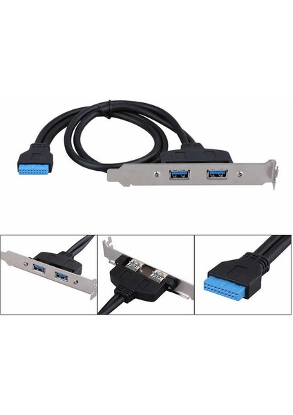 1 Adet Kphrtek Usb3.0 Arka Panel Genişletme Braketi 20PIN Başlık Kablosu Anakart Adaptörü L (Yurt Dışından) fırsatları