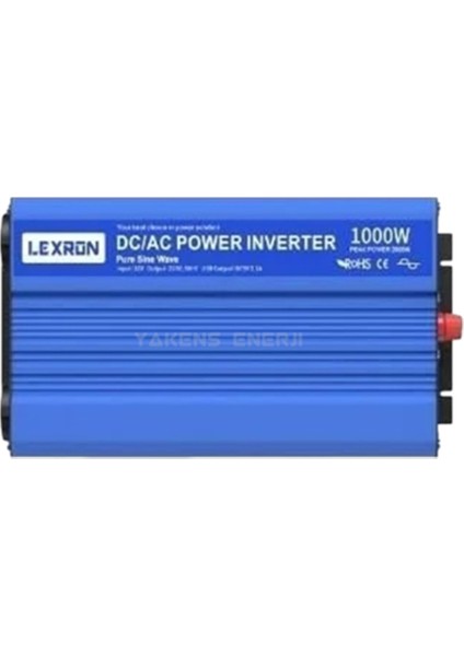 1000 Watt 12V Tamsinüs Inverter Lexron