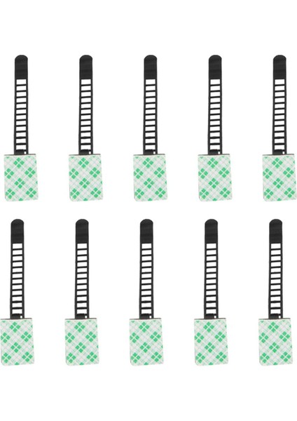 20 Adet Siyah Yapışkan Ayarlanabilir Tel Bağları Kablo Klipsleri Kelepçe Plastik (Yurt Dışından)