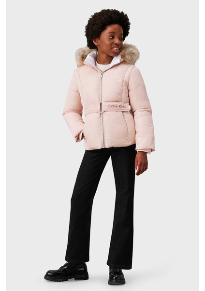 Logolu Ayarlanabilir Kemerli Şişme Mont Ig0Ig02685Ter Çocuk Mont Ig0Ig02685 Ter modelleri