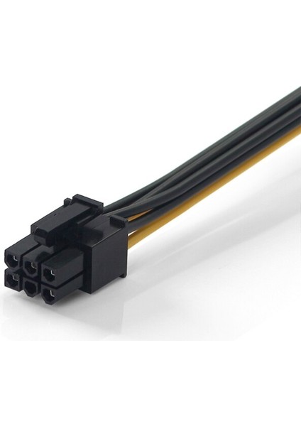 Madencilik Yükseltici Kart Için Ult-Best Sata Kablosu Sata 15PIN 6 Pin Pcı-Express Grafik Güç Konektörü Besleme Kablosu Adaptörü 20 cm (Yurt Dışından)