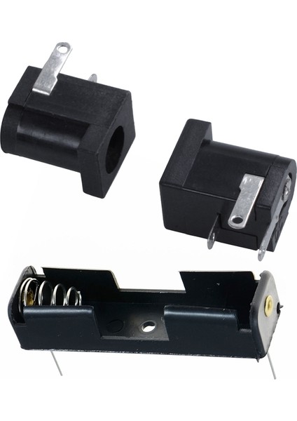 Adet Dc Jack Soket Dişi Panel Montaj Konnektörü ve 5 Adet AA/1.5V/PP3 Tutucu/anahtarlı Konnektör (Yurt Dışından) modelleri
