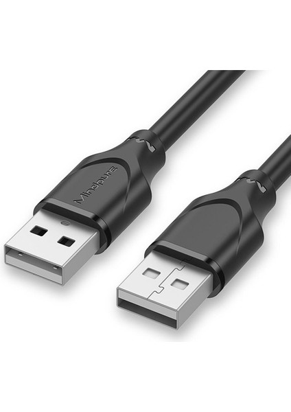 Çift USB Bilgisayar Uzatma Kablosu 1.5 M USB 2.0 Tip A Erkek - A Erkek Kablo Yüksek Hızlı 480 Mbps Siyah Adaptör Kablosu (Yurt Dışından)