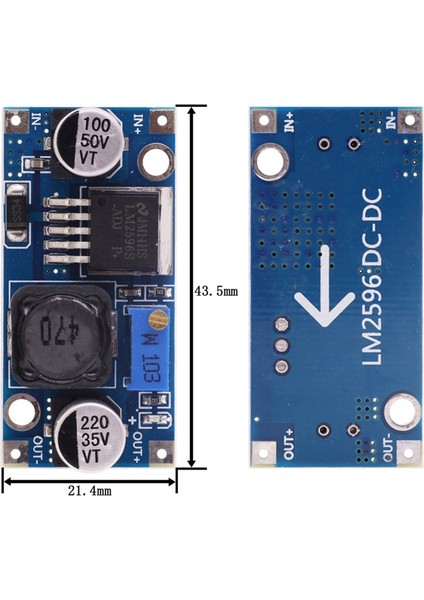 Adet LM2596S-ADJ 3-40V Dc-Dc Ayarlanabilir Kademeli Voltaj Regülatörü Ayarlanabilir Voltaj Regülatörü Güç Modülü Kartı 3A Buck Dönüştürücü Mavi-Siyah (Yurt Dışından)