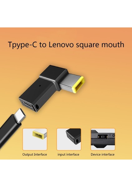100W USB Tip C Dişi Kare Pd Fiş Dönüştürücü Usb-C Hızlı Şarj Kablosu Thinkpad Dizüstü Dc Güç Adaptörü Konektörü (Yurt Dışından) modelleri