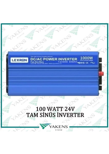 1000 Watt 24V Tamsinüs Inverter Lexron