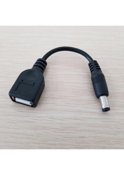 Dc 5.5mm x 2.1mm Erkek Adaptör - USB Tip A Dişi Uzatma Güç Kablosu 12CM (Yurt Dışından)