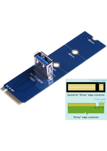 Btc Madencilik Madenci Için Ngff M.2 - USB 3.0 Pcı-E Express Yükseltici Kart Adaptörü (Yurt Dışından)