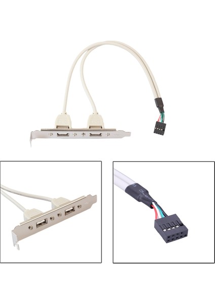 2 Port Usb2.0 Dişi 9 Pin Anakart Başlık Kablosu Adaptörü 30 cm USB Panel Kablosu Pc Masaüstü Bilgisayar (Yurt Dışından) fiyatları