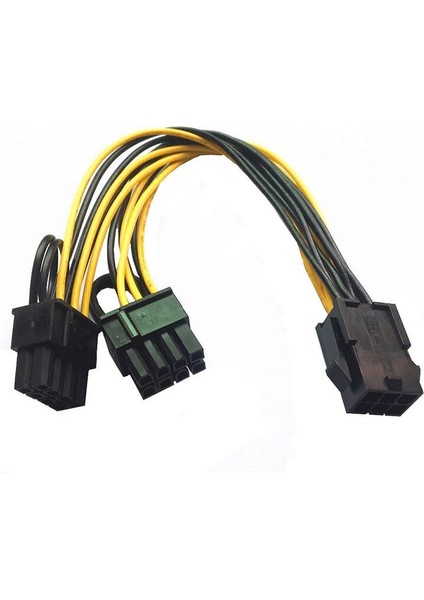 6 Pin Dişi Çift 8 Pin Erkek Pcı Express Güç Dönüştürücü Kablosu Cpu Video Grafik Kartı 6pin To 8pin Pcıe Güç Kablosu (Yurt Dışından)