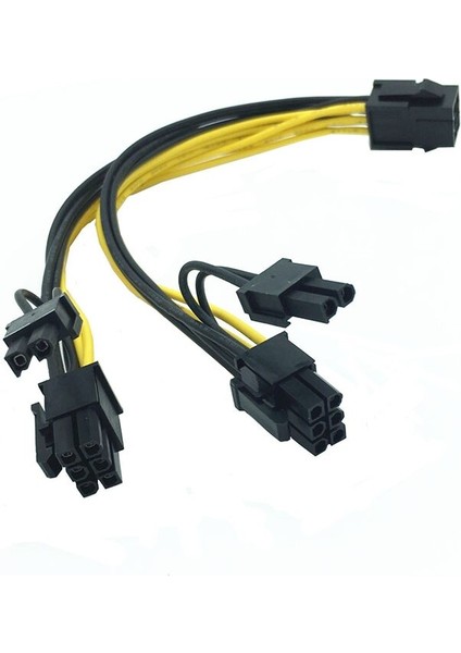 6 Pin Dişi Çift 8 Pin Erkek Pcı Express Güç Dönüştürücü Kablosu Cpu Video Grafik Kartı 6pin To 8pin Pcıe Güç Kablosu (Yurt Dışından)