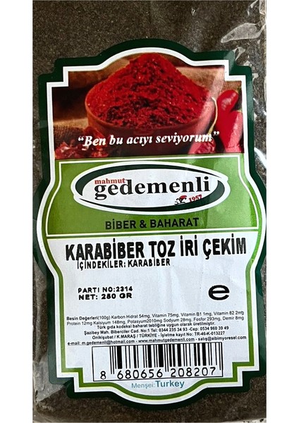 Karabiber Iri Çekim 250 G