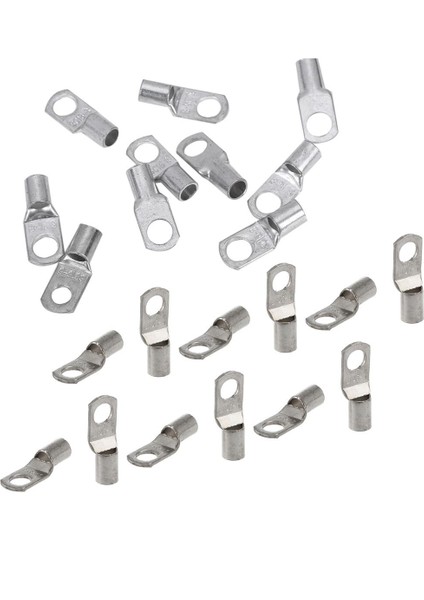 20 Adet Bakır Boru Pabucu Başlangıç Kablosu Kaynak Sıkma Terminal Halkası, 16MM x 8mm ve 25MM x 8mm (Yurt Dışından)