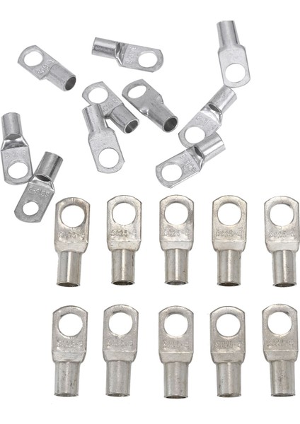 20 Adet Bakır Boru Pabucu Başlangıç Kablosu Kaynak Sıkma Terminal Halkası, 16MM x 8mm ve 25MM x 8mm (Yurt Dışından) modelleri