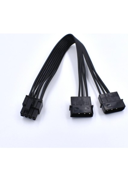 18AWG Çift Molex 4 Pin 8-Pin Pcı Express Ekran Kartı Pci-E Atx Psu Güç Adaptör Kablosu (Yurt Dışından)