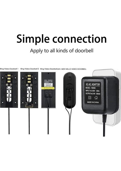 Ring Dooell Ab Fişi Için 18V 500MA Besleme Şarj Cihazı (Yurt Dışından) indirimleri