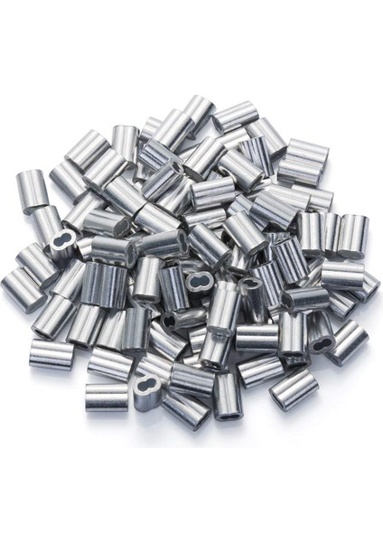 Beerıs 200 Adet 1/16 Inç Kablo Yüksük Seti Alüminyum Alaşımlı Sıkma Döngü Kolu Tel Halat Için (Yurt Dışından)