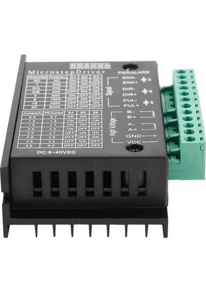 NEMA17 4.5A 40V 1 Eksen Step Motor-1 * Step Motor Sürücüsü-Siyah (Yurt Dışından)