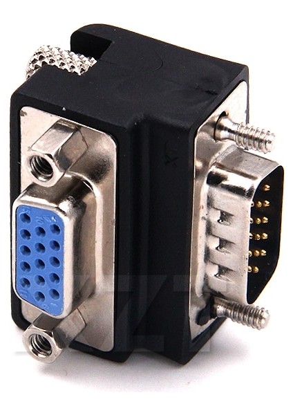 Adet 90 Derece Aşağı Sağ Açılı VGA Svga Erkek VGA 15PIN Dişi Monitör Adaptörü Pc Dizüstü Tv Için (Yurt Dışından)
