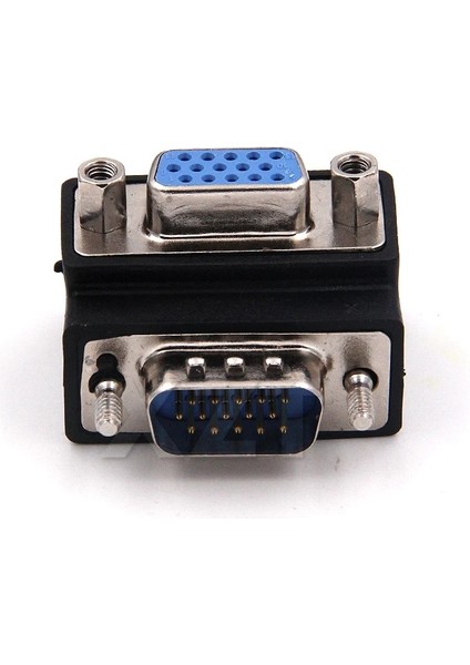 Adet 90 Derece Aşağı Sağ Açılı VGA Svga Erkek VGA 15PIN Dişi Monitör Adaptörü Pc Dizüstü Tv Için (Yurt Dışından) fırsatları