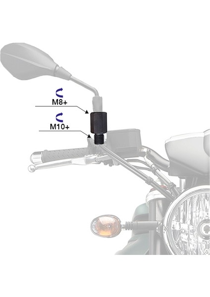Motomaster Ayna Adaptörü +8 +10 Düzden Düze