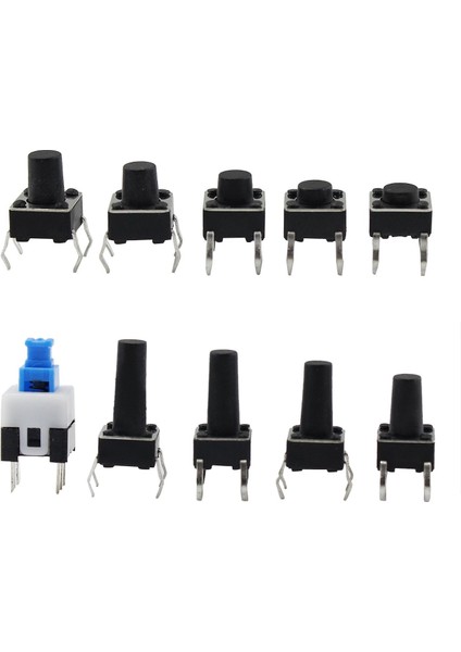 Dokunsal Basma Düğmesi Anahtarı Mikro Anlık Incelik Çeşitleri Kiti (6x6 Basma Düğmesi Anahtarı 180 Adet) (Yurt Dışından) modelleri