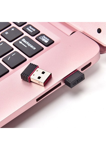 Mini USB Wifi Adaptörü 150 Mbps Wi-Fi Adaptörü Pc USB Ethernet Wifi Ağ Kartı Bilgisayar Konektörü Sevimli Pembe (Yurt Dışından)