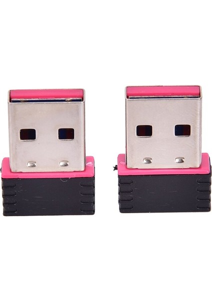 Mini USB Wifi Adaptörü 150 Mbps Wi-Fi Adaptörü Pc USB Ethernet Wifi Ağ Kartı Bilgisayar Konektörü Sevimli Pembe (Yurt Dışından)
