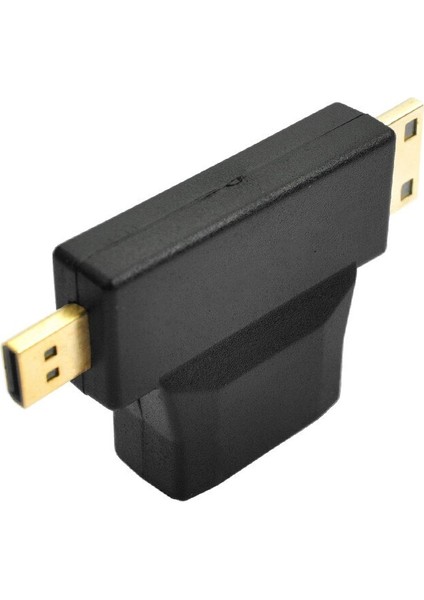 Mikro HDMI Uyumlu Erkek Mini HDMI Uyumlu Erkek - HDMI Uyumlu 1.4V Dişi 90 Derece 3'ü 1 Arada Adaptör (Yurt Dışından) modelleri