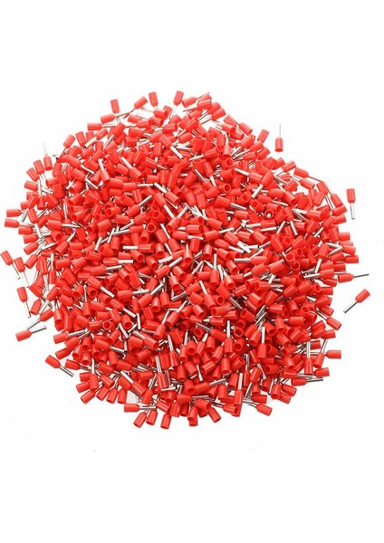 19 Awg 1000 Adet Için Kırmızı Pvc Kollu Yalıtım Pimli Terminal Konnektörü (Yurt Dışından) fiyatları