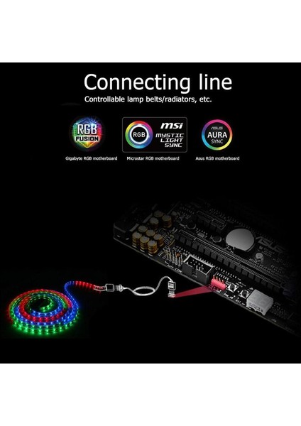 12 V 4pin Rgb Bağlantı Kablosu 60 cm Pc Kasa Fanı LED Şerit Uzatma Kablosu Kablo Tel Giga/microstar/asus Rgb Anakart Yeni (Yurt Dışından) modelleri