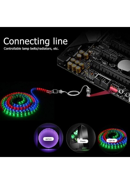 12 V 4pin Rgb Bağlantı Kablosu 60 cm Pc Kasa Fanı LED Şerit Uzatma Kablosu Kablo Tel Giga/microstar/asus Rgb Anakart Yeni (Yurt Dışından) fırsatları