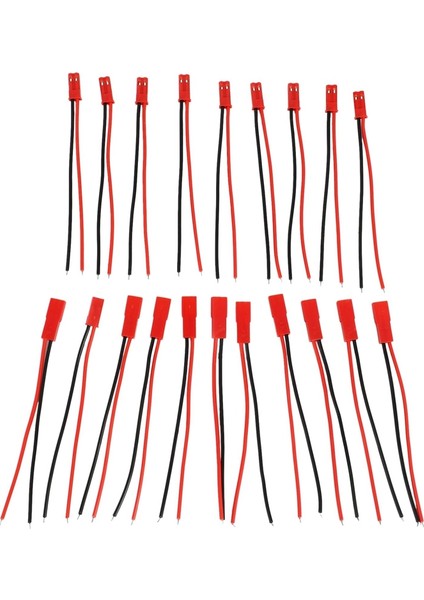 10 Çift 2 Pin Jst Fiş Konnektörü M - F 110MM Kablo Teli Kırmızı Siyah (Yurt Dışından) fiyatları